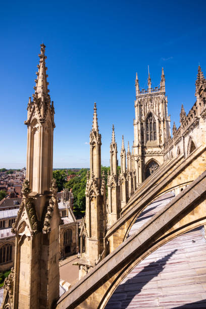 york minster cathedral in york, uk - york england england minster middle ages imagens e fotografias de stock