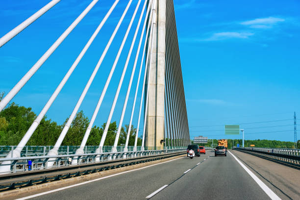 istock Bridge at modern highway Czech republic Europe 1026947884