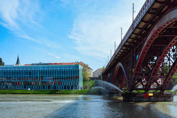 istock Old Bridge above Drava River in Maribor Lower Styria 1026947968