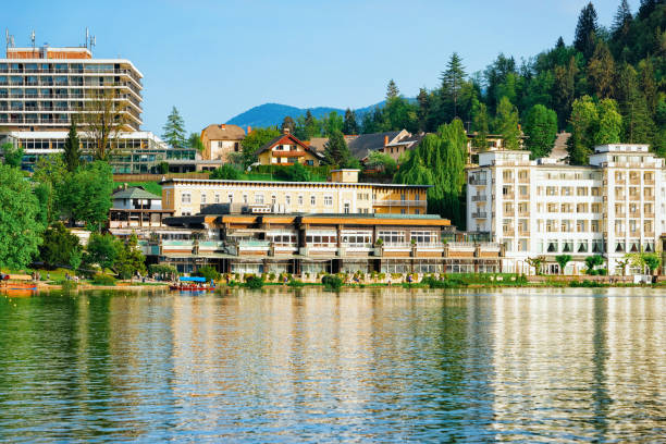 istock Scenery and buildings architecture on Bled Lake Slovenia 1026947978