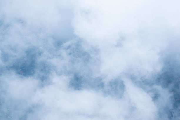istock Natural background, cloudy sky, top view, airplane view. 1026961208