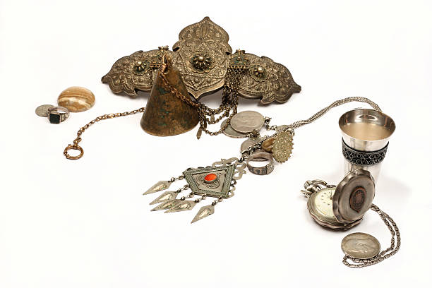istock Group of ancient jewel and coins 102696585
