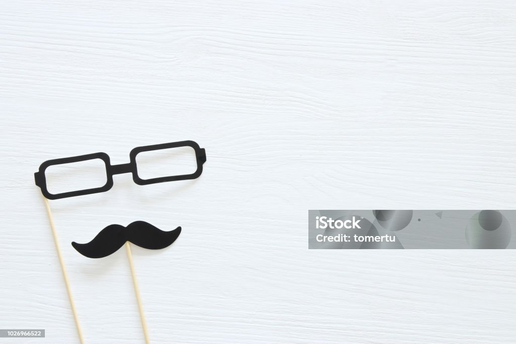 Top View Image Of Funny Photo Booth Props For Party Over White Background Stock Photo - Download Image Now - iStock Top View Image Of Funny Photo Booth Props For Party Over White Background Stock Photo - Download Image Now - iStock