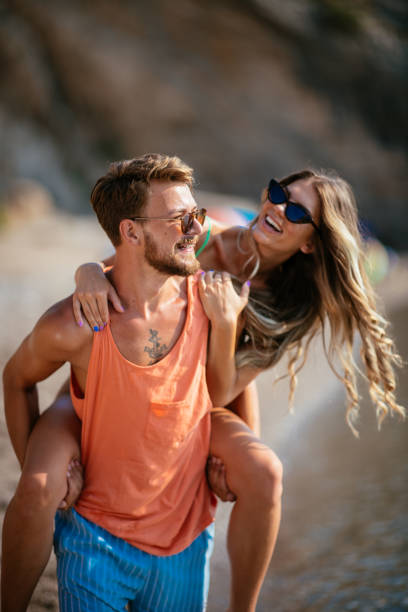 istock Young couple enjoying summer vacation 1026979470