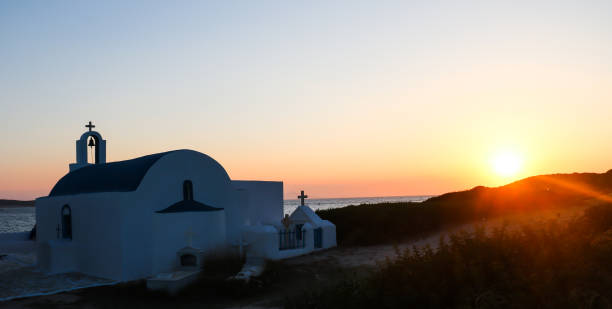 istock Small church at sunset 1026982836