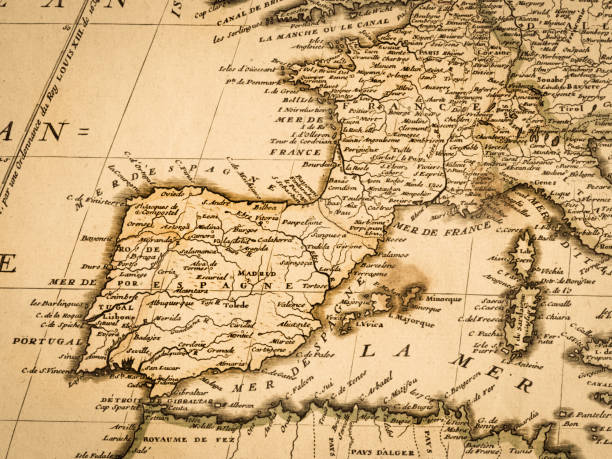 istock Old map of the Iberian Peninsula 1026989368
