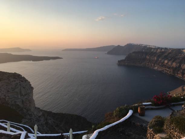 istock Caldera views from Santorini island 1026993396