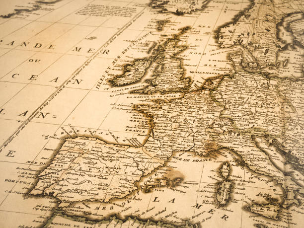 istock Old map of the Iberian Peninsula 1027005332