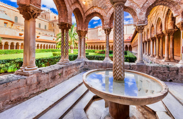 Monreale Cathedral, Palermo in Sicily stock photo