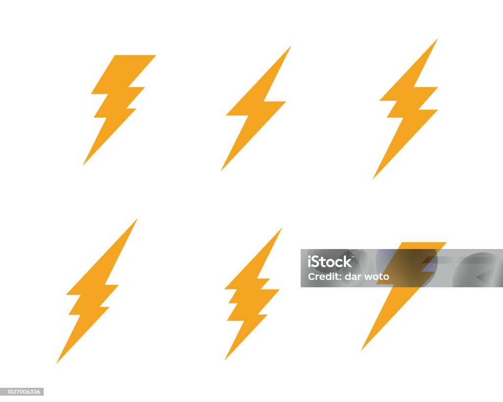 Lightning   Template Lightning   Template vector icon illustration design Lightning stock vector