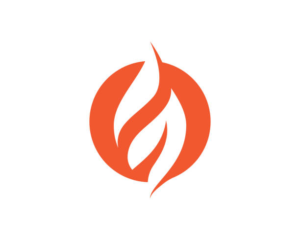 feuer flamme  - car white background isolated on white orange stock-grafiken, -clipart, -cartoons und -symbole