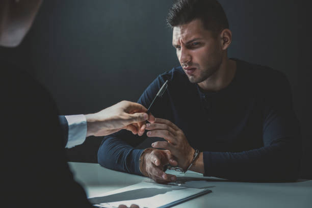 istock Criminal man refuse to admit crime 1027023802