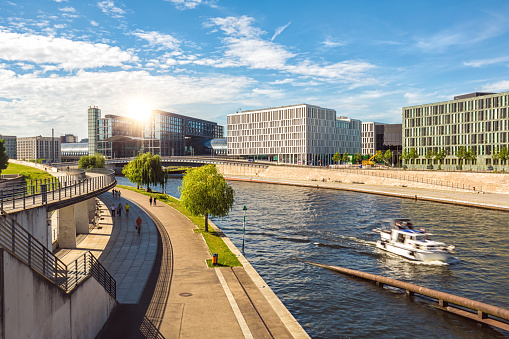 Berlin Skyline with River Spree and Central Station
