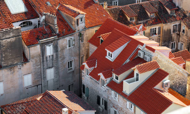 istock Tiled roofs in the old town of Split. 1027036670