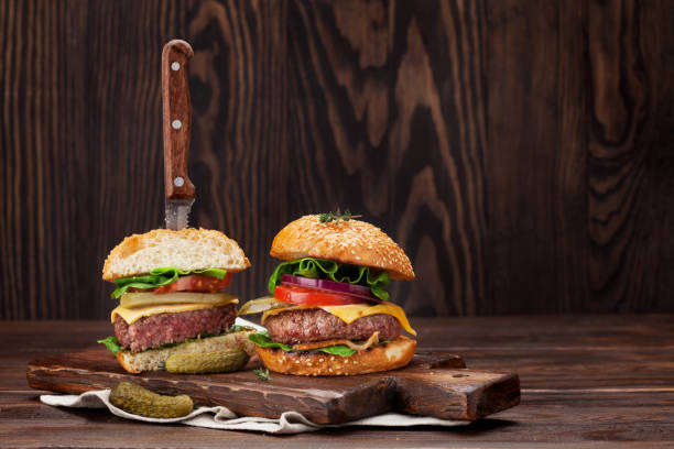 istock Tasty grilled home made burgers 1027037048