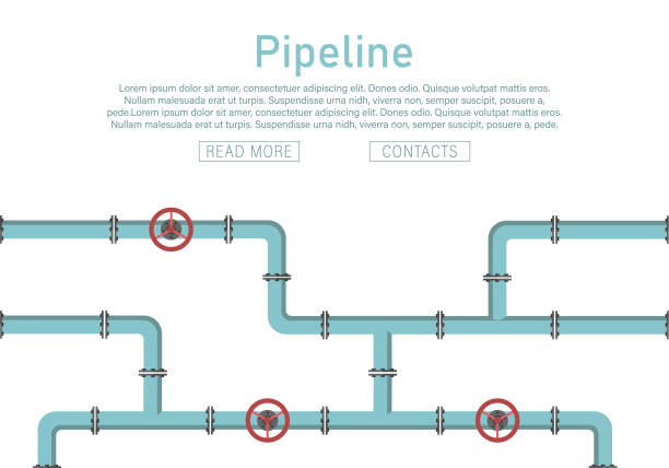 illustrations, cliparts, dessins animés et icônes de arrière-plan de conception de pipeline - valve manual worker industry oil industry