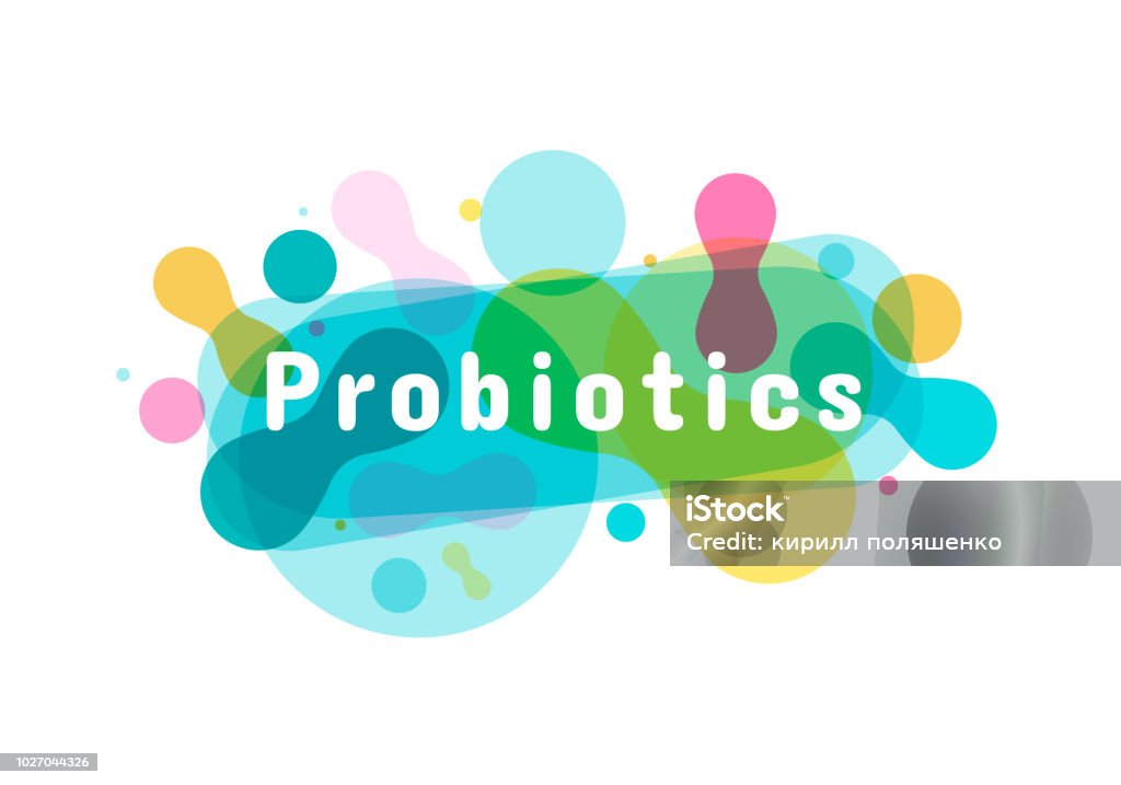 Logo dei batteri probiotici. - arte vettoriale royalty-free di Probiotico