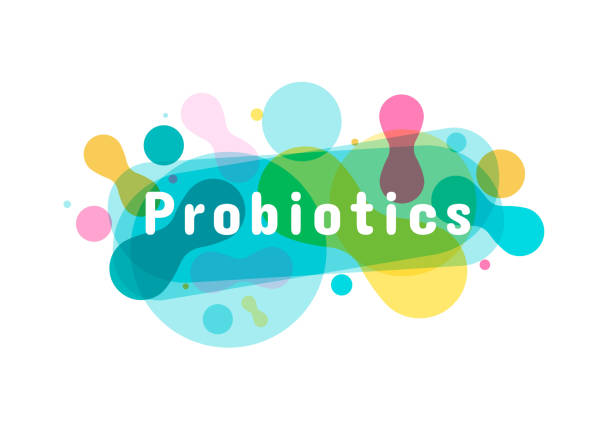Probiotics bacteria logo. Probiotics bacteria logo. Simple flat style trend modern logotype graphic design isolated on white background. Prebiotic, Lactobacillus Vector Icon Design. probiotics stock illustrations