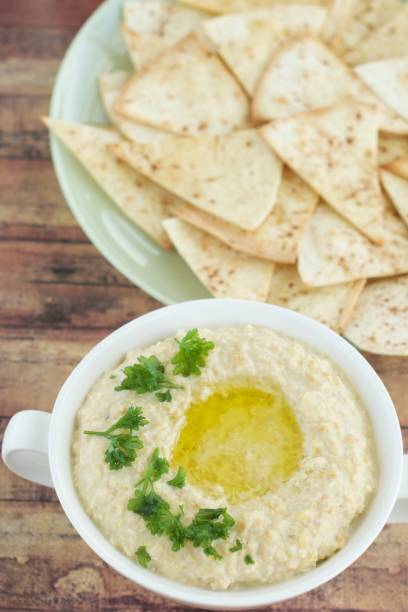 istock Homemade hummus with tortilla chips 1027051036