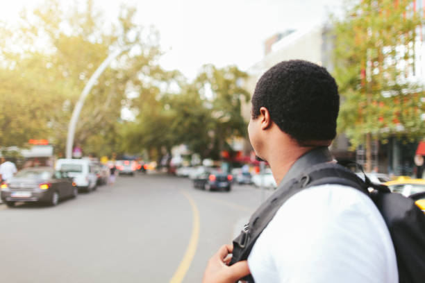istock Young African tourist travelling in Ankara in Turkey 1027055706