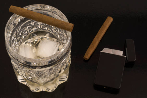istock Whiskey and natural ice with cigars 1027068964