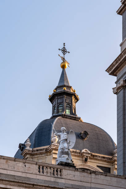 istock Almudena Cathedral of Madrid. Low angle view 1027075732