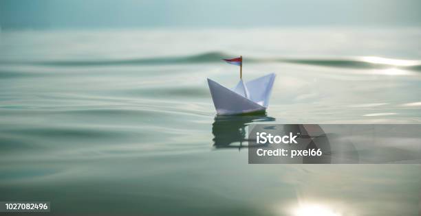 Paper Boat Panorama Stock Photo - Download Image Now - Ferry, Futuristic, Denmark