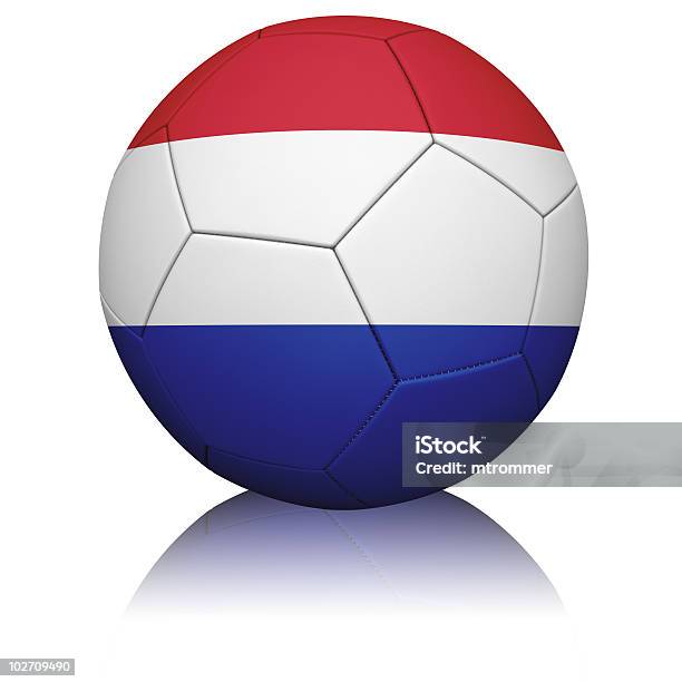Flaga Holenderska Piłka - zdjęcia stockowe i więcej obrazów Bez ludzi - Bez ludzi, Białe tło, Europa - Lokalizacja geograficzna