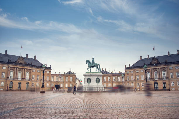 The Royal Amalienborg Palace in Copenhagen. Denmark