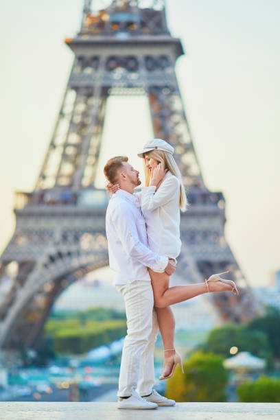 istock Romantic loving couple in Paris 1027101506