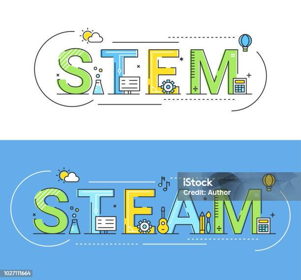 Illustrazione Vettoriale Degli Approcci Per Leducazione Alle Staminali E Al Vapore - Immagini vettoriali stock e altre immagini di STEM - Tematica