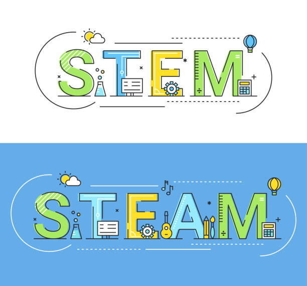 ilustrações de stock, clip art, desenhos animados e ícones de stem and steam education approaches concept vector illustration - stem assunto
