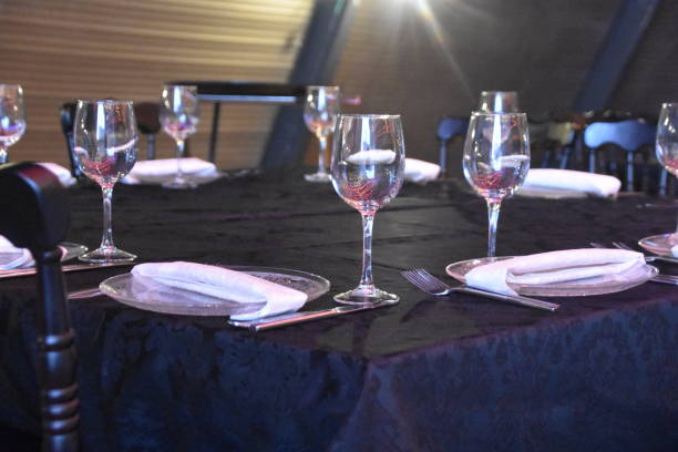 istock Tables are arranged at the event 1027116602