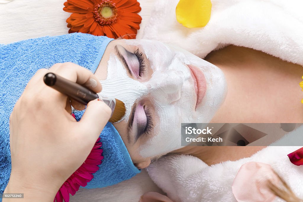 beauty mask in spa  Adult Stock Photo