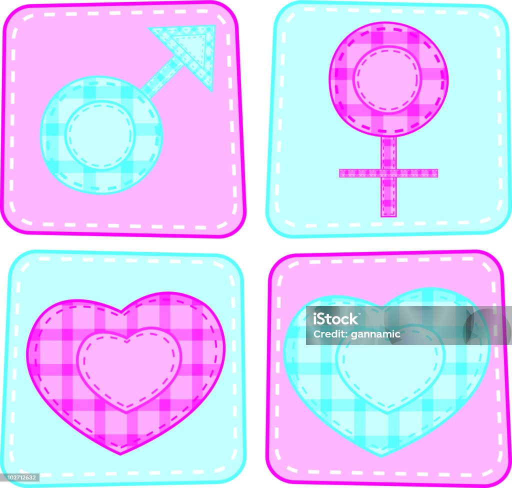 Homme et Femme symbole set - clipart vectoriel de Adulte libre de droits