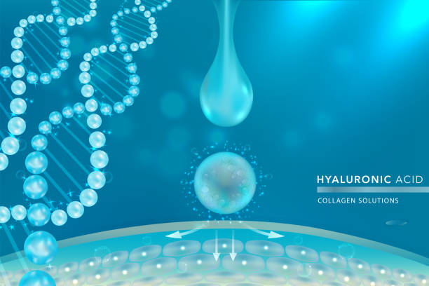 istock blue collagen Serum drop, cosmetic advertising background ready to use, luxury skin care ad 1027128108