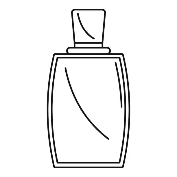 Vector illustration of Elegant woman perfume icon, outline style