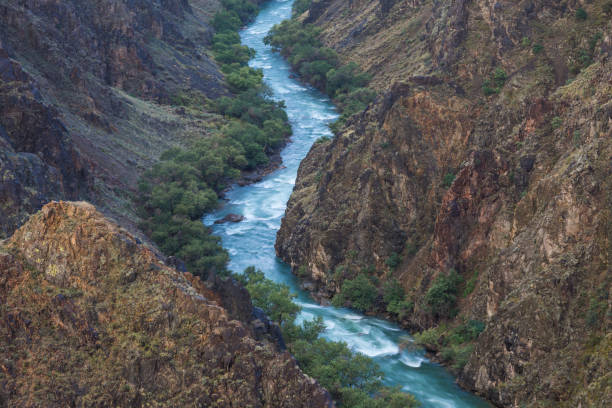 istock river in the stone gorge, Charyn canyon in Kazakhstan 1027132416