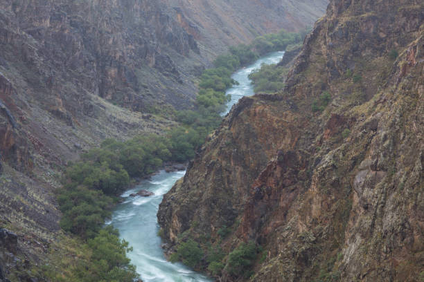 istock river in the stone gorge, Charyn canyon in Kazakhstan 1027136596
