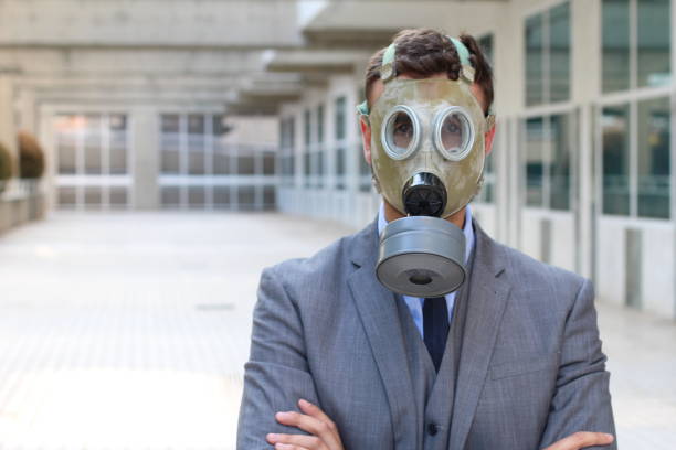 istock Businessman ready for a major catastrophe 1027137106