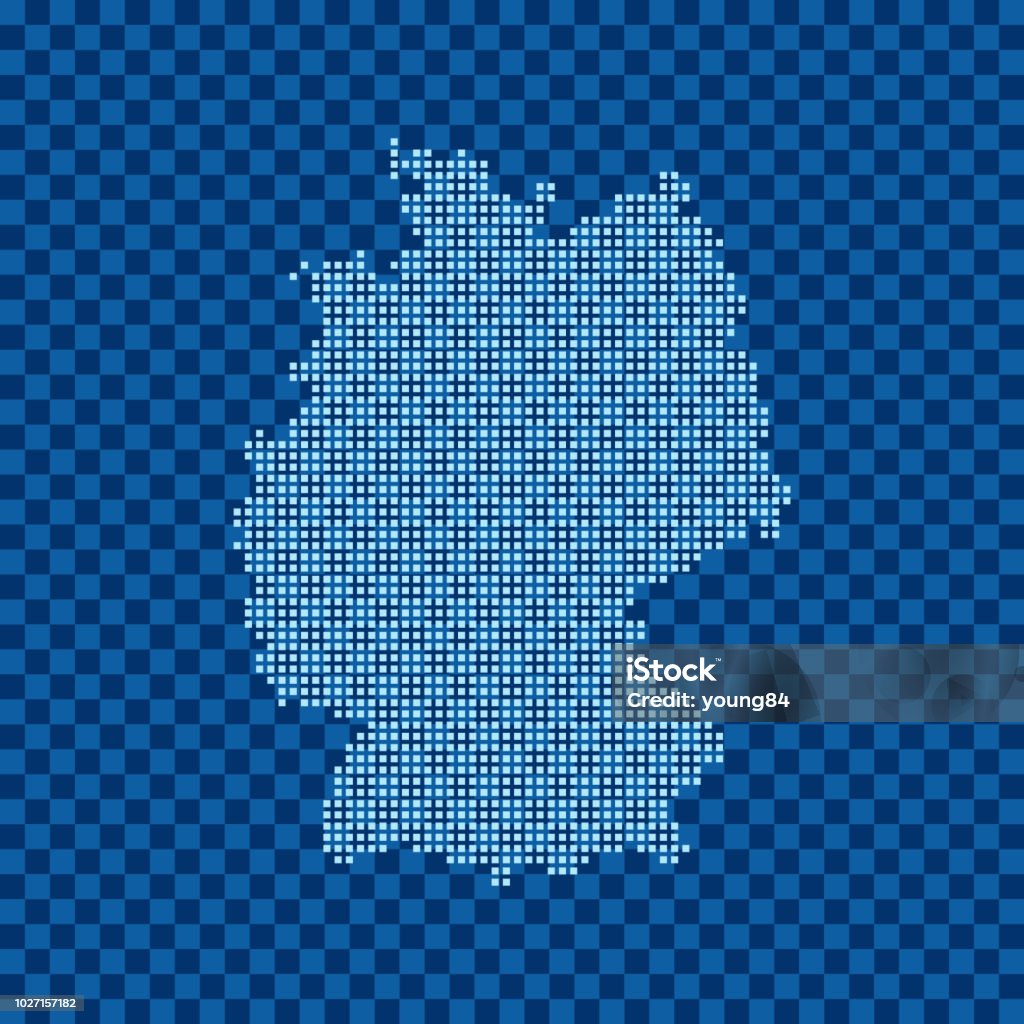 Germany Map Digital Germany Map Stock Illustration - Download Image Now - Cartography ...