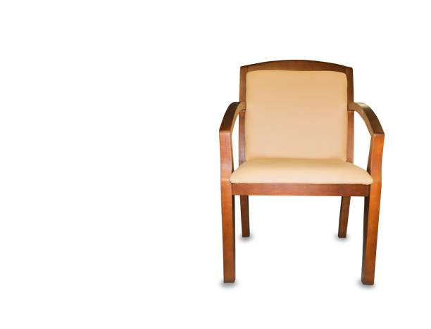 istock The office chair from beige leather. Isolated 1027174802