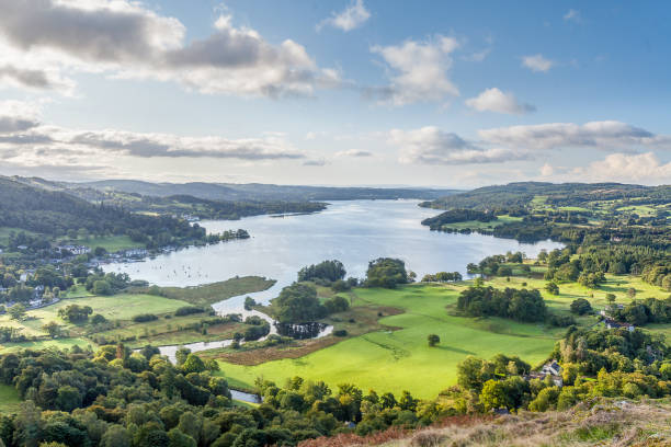A Late Summer English Lake district View. stock photo