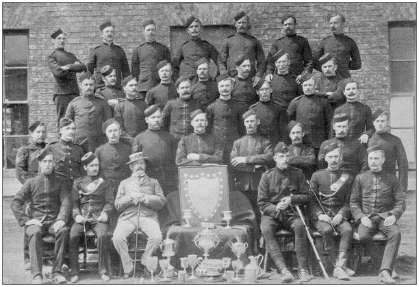 istock Navy and Army antique historical photographs: Irish rifles 1027175658