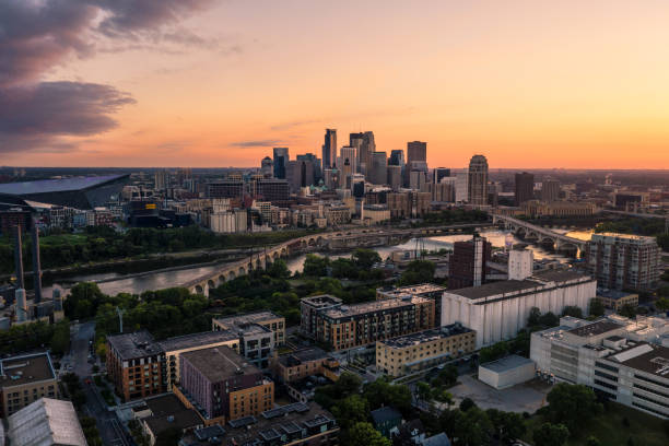 istock Minneapolis Skyline in Summer - Aerial View 1027175794