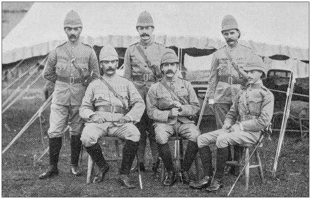 istock Navy and Army antique historical photographs: Hong Kong army 1027178728