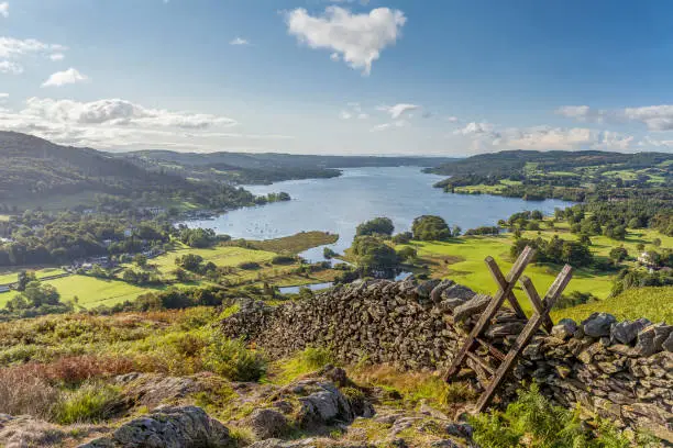 Photo of Lakeland View of Windermere from Loughrigg Fell.