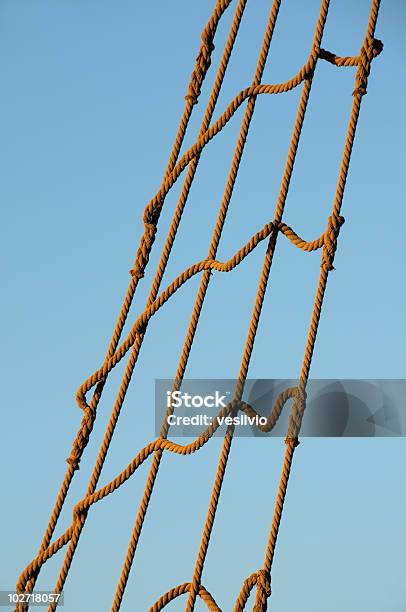 Marine Rope Ladder At Pirate Ship Sea Hemp Ropes On The Old Nautical Vessel  Ladder Upstairs On The Mast Stock Photo - Download Image Now - iStock
