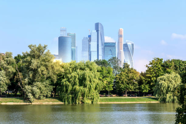istock Moscow city center skyline. Downtown view. Sunny summer day. 1027182804