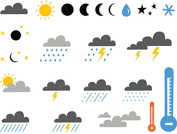 symbol of weather  weather balloon stock illustrations